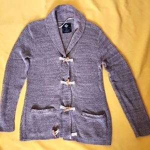 COTTON ON 1991 Toggle Sweater Cardigan Cream / Grey